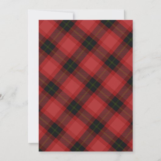 Kerstthee voor de 3e verjaardag van Three Plaid Kaart (Achterkant)