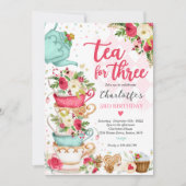 kerstthee voor drie partijen kaart (Voorkant)