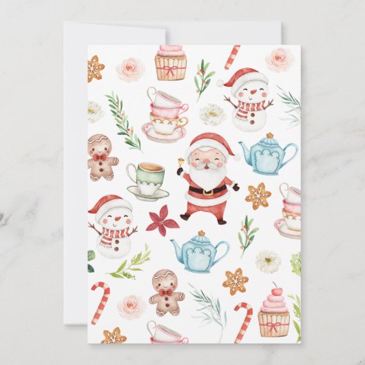 kersttheefeest kaart (Achterkant)