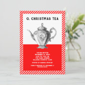 kersttheefeest kaart (Staand voorkant)