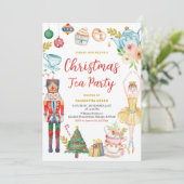 kersttheefeest kaart (Staand voorkant)