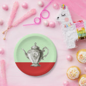 kersttheefeest papieren bordje (Feest)