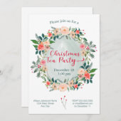 Kersttheefeest WinterFloral Kaart (Voorkant / Achterkant)