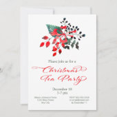 Kersttheefeestdag winterbessen Floral Kaart (Voorkant)