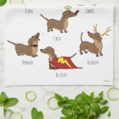 Kersttheehanddoek met kerstcadeautjes theedoek (Gevouwen)