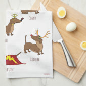 Kersttheehanddoek met kerstcadeautjes theedoek (Quarter Fold)