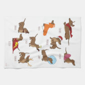 Kersttheehanddoek met kerstcadeautjes theedoek (Horizontaal)