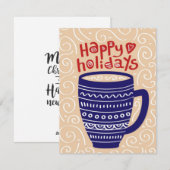 Kersttheekaart Feestdagenkaart (Voorkant / Achterkant)