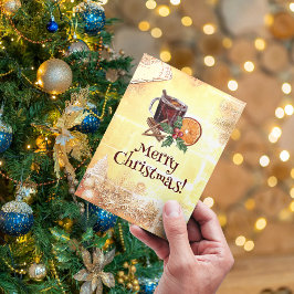 Kersttheerthee Sinaasappel Holly Berry Cinnamon Gr Feestdagenkaart