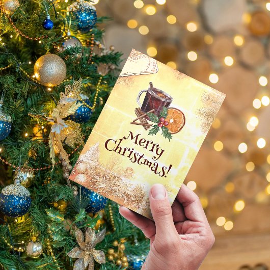 Kersttheerthee Sinaasappel Holly Berry Cinnamon Gr Feestdagenkaart