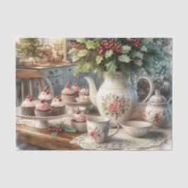 Kersttheetijd met Cupcakes Tissuepapier