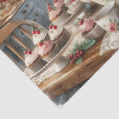 Kersttheetijd met Cupcakes  Tissuepapier (Detail)