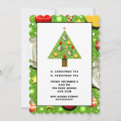 kersttheeuitnodiging kaart (Voorkant)