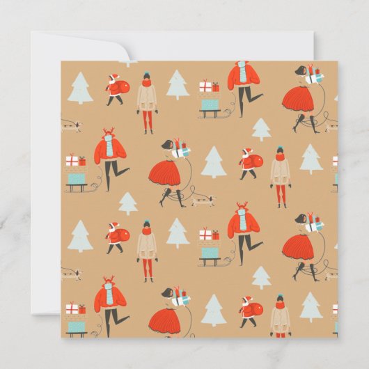 Kerstthema Birthday via e-mail uitnodiging (Achterkant)