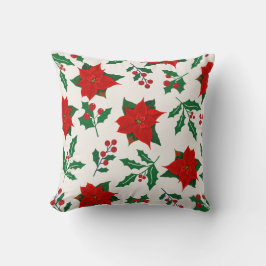 Kerstthema Bloemen Kussen