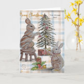 Kerstthema Boganhues Print Kaart (Gele Bloem)