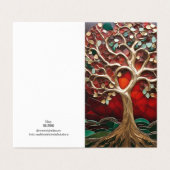 Kerstthema Boom Vitrail Mozaïek gebroken glas Kaart (Buitenkant ongevouwen)