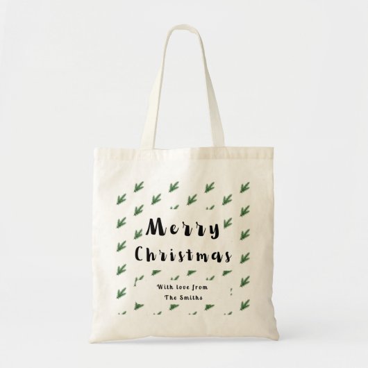 Kerstthema cadeau winkelen Canvas tas (Voorkant)