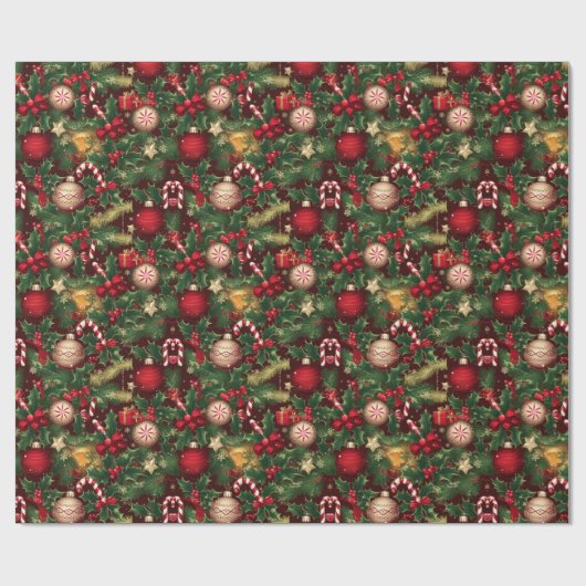 kerstthema cadeaupapier (Vlak)