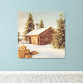 Kerstthema Canvas Afdruk (Insitu (Houten vloer))