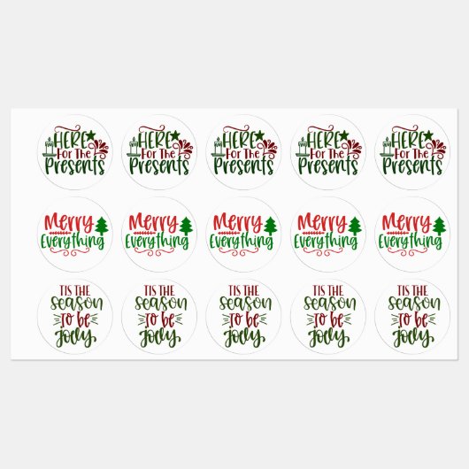 Kerstthema: Combo Labels (Vel)