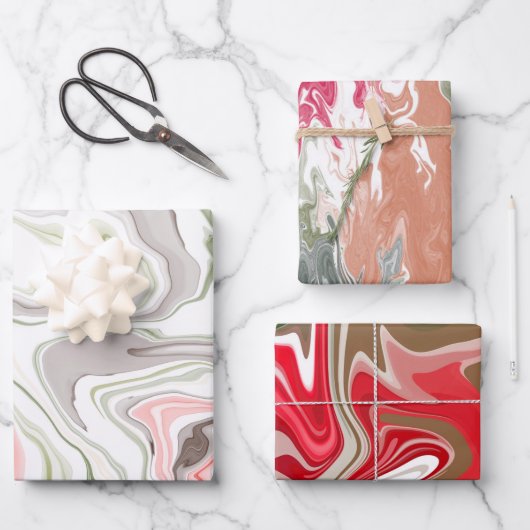 Kerstthema: De combinatie van geluk Inpakpapier Vel (Voorkant)