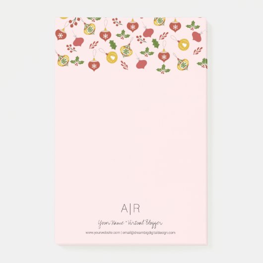 Kerstthema decoraties Vakantie Post-it® Notes (Voorkant)