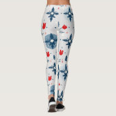 Kerstthema Doddle Naadloos Patroon Leggings (Achterkant)