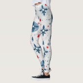 Kerstthema Doddle Naadloos Patroon Leggings (Links)