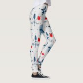Kerstthema Doddle Naadloos Patroon Leggings (Rechts)