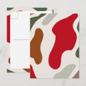 Kerstthema: een leuk eenvoudig patroon briefkaart (Voorkant / Achterkant)