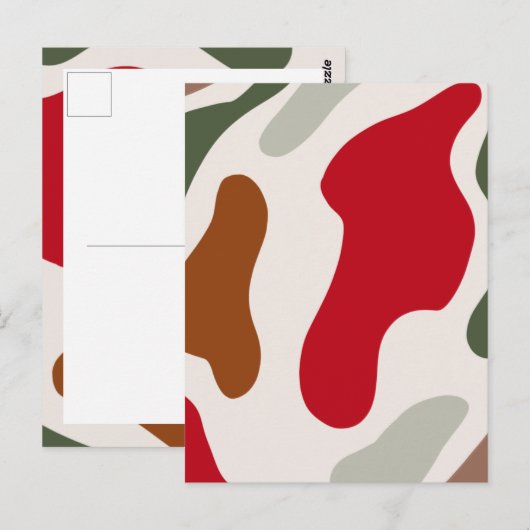 Kerstthema: een leuk eenvoudig patroon briefkaart (Voorkant / Achterkant)