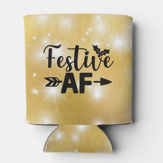 Kerstthema "Feestelijke AF" Koelbox Blikjeskoeler (Achterkant)