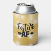 Kerstthema "Feestelijke AF" Koelbox Blikjeskoeler (Blikje Achterkant)