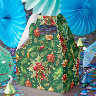 Kerstthema Feestelijke kleurrijke patroon Bedankdoosjes