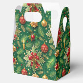 Kerstthema Feestelijke kleurrijke patroon Bedankdoosjes (Geopend)