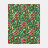 Kerstthema Feestelijke kleurrijke patroon Fleece Deken (Voorkant)