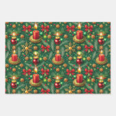 Kerstthema Feestelijke kleurrijke patroon Inpakpapier Vel (Voorkant 3)