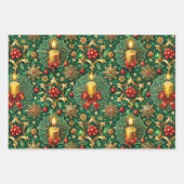 Kerstthema Feestelijke kleurrijke patroon Inpakpapier Vel (Voorkant 2)
