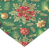 Kerstthema Feestelijke kleurrijke patroon Korte Tafelloper (Hoek)