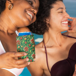 Kerstthema Feestelijke kleurrijke patroon Seltzer Blikjeskoeler