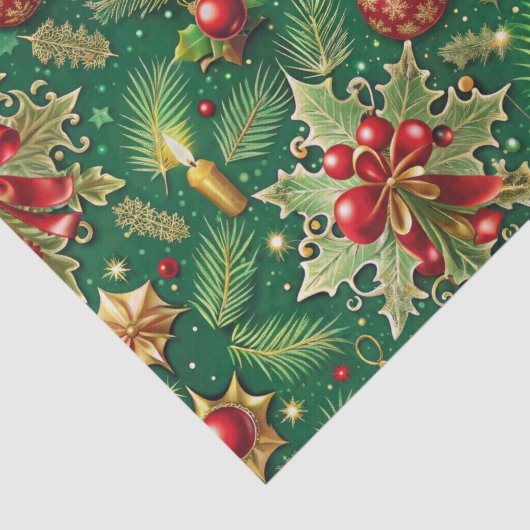 Kerstthema Feestelijke kleurrijke patroon Tissuepapier (Detail)