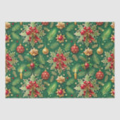 Kerstthema Feestelijke kleurrijke patroon Tissuepapier (Voorkant)