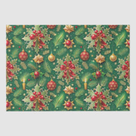 Kerstthema Feestelijke kleurrijke patroon Tissuepapier