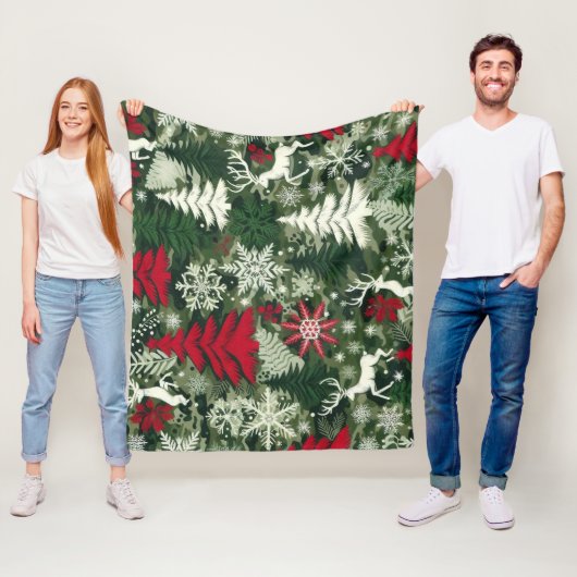 KERSTTHEMA FLEECE DEKEN (In situ)