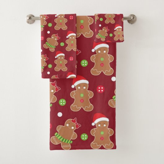kerstthema Gingerbrood Bad Handdoek (Insitu)
