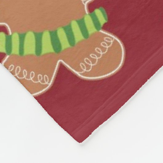 kerstthema Gingerbrood Fleece Deken (Hoek)