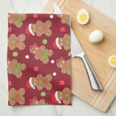 kerstthema Gingerbrood Theedoek (Quarter Fold)