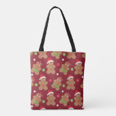 kerstthema Gingerbrood Tote Bag (Achterkant)
