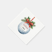 Kerstthema golfbal servet (Hoek)